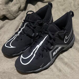 Nike Alpha Black and White Football Cleats